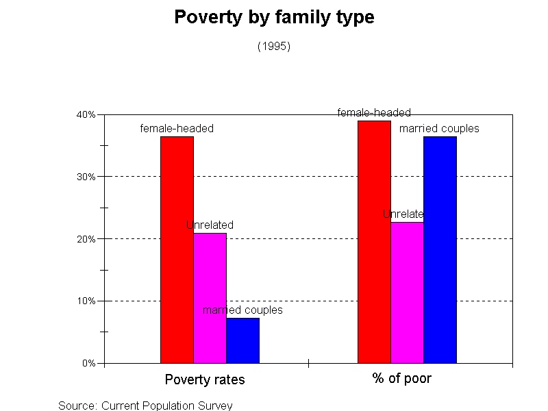 bar graphs of poverty by family type